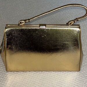 Vintage Gold Leather Purse